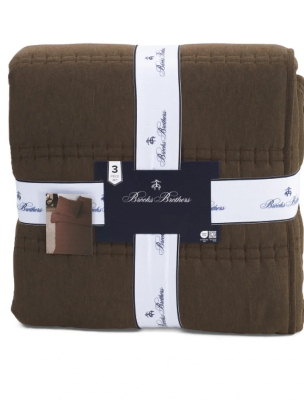 Brooks Brothers Chocolate Quilt Set